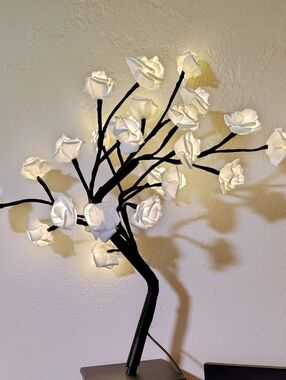 White LED Blossom Tree Lamp - Decorative Floral Accent